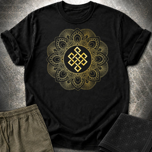 Endless Knot Mandala T-Shirt - Endless Knot Mandala T-Shirt - Black