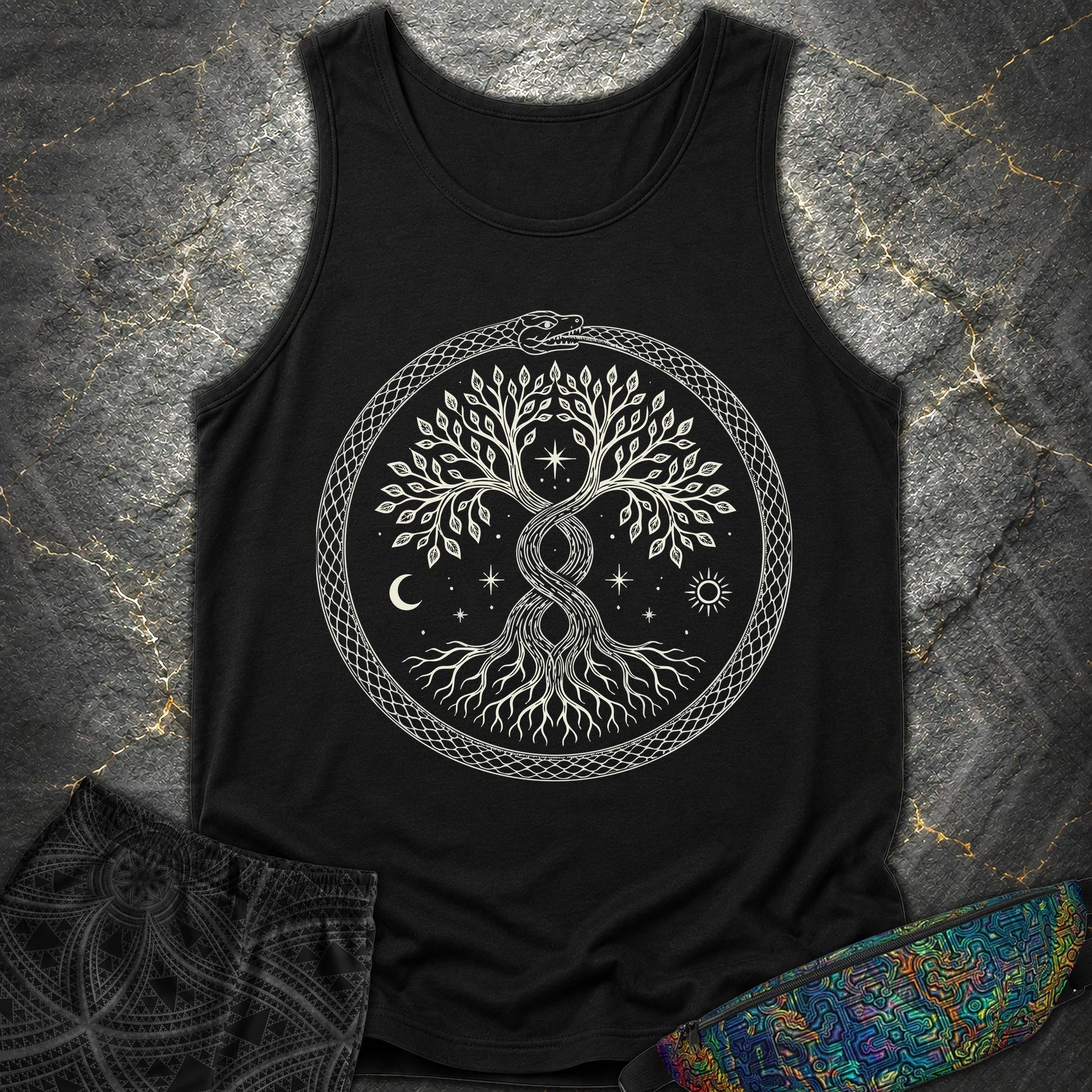 888 Ouroboros Tree Comfort Tank Top - 888 Ouroboros Tree Comfort Tank Top - Black
