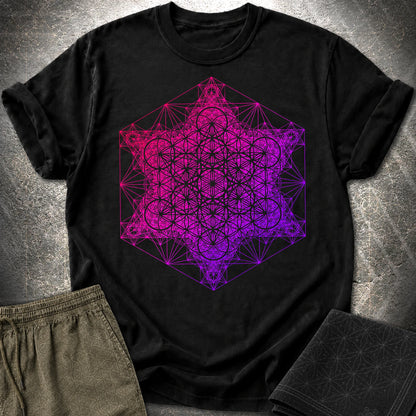 Metatron Fractal Super Structure T-Shirt - Metatron Fractal Super Structure T-Shirt - Black