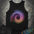 Spiralling Gradient Triangle Comfort Tank Top