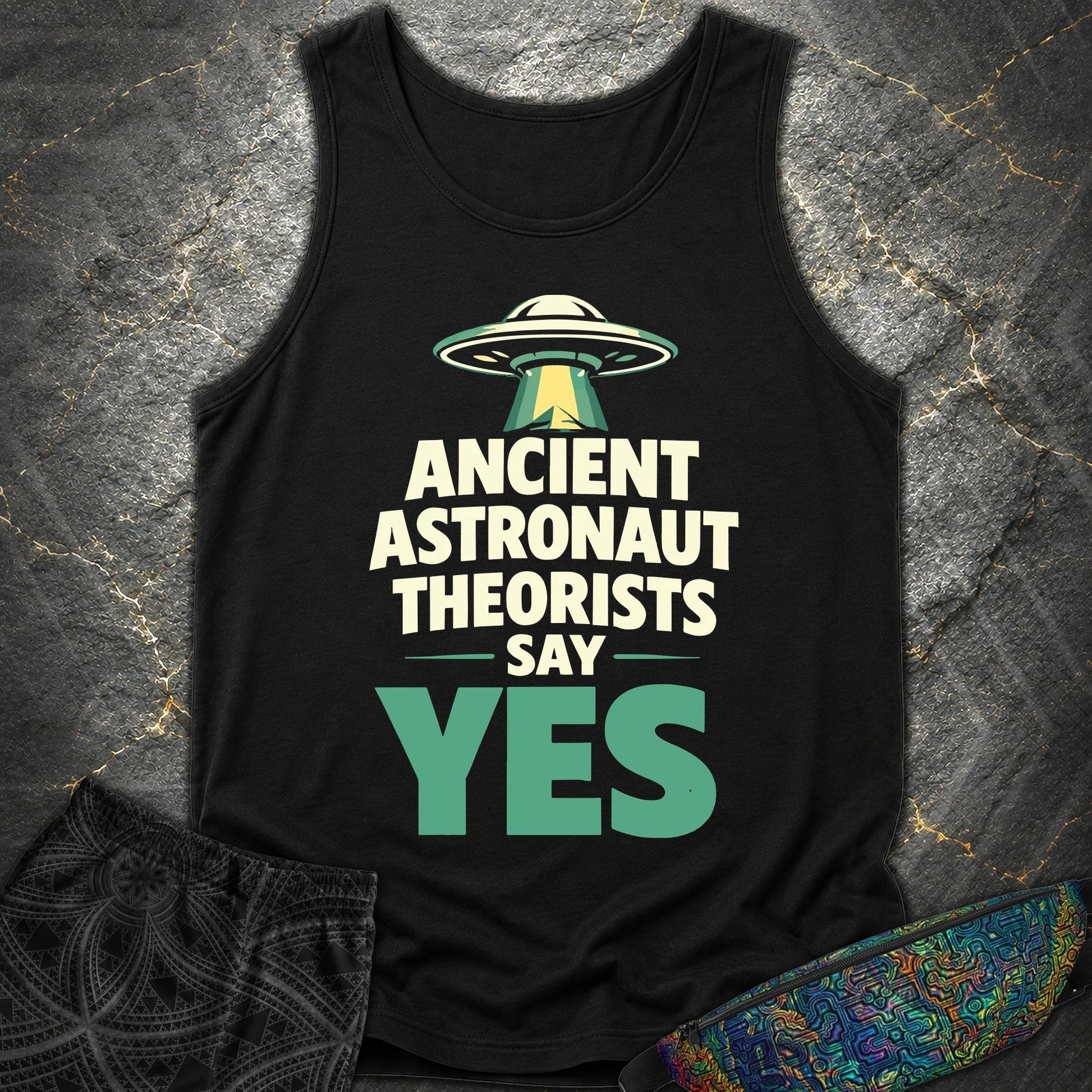 Ancient Astronaut Sey Yes 2 - Ancient Astronaut Sey Yes 2 Comfort Tank Top - Black