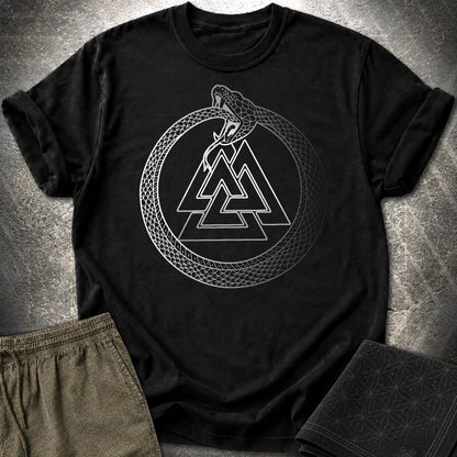 Valknut Ouroboros T-Shirt - Valknut Ouroboros T-Shirt - Black