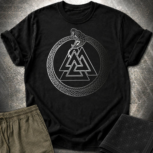 Valknut Ouroboros T-Shirt - Valknut Ouroboros T-Shirt - Black