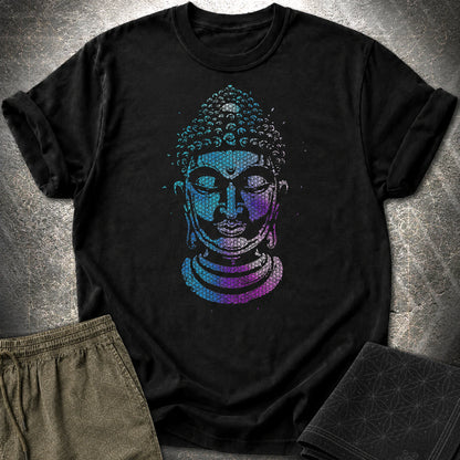 Buddha Flower Of Life Pattern T-Shirt - Buddha Flower Of Life Pattern T-Shirt - Black