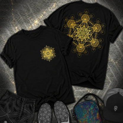 Metatron Fractal 2 Sided T-Shirt - Metatron Fractal 2 Sided Comfort T-Shirt - Black