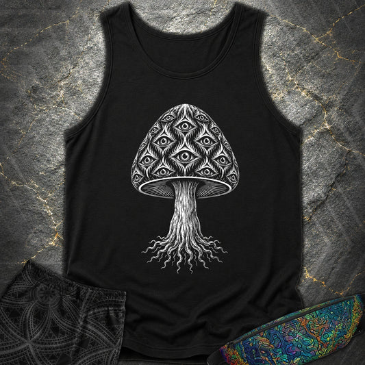 All-Seeing Mushroom - All-Seeing Mushroom Comfort Tank Top - Black