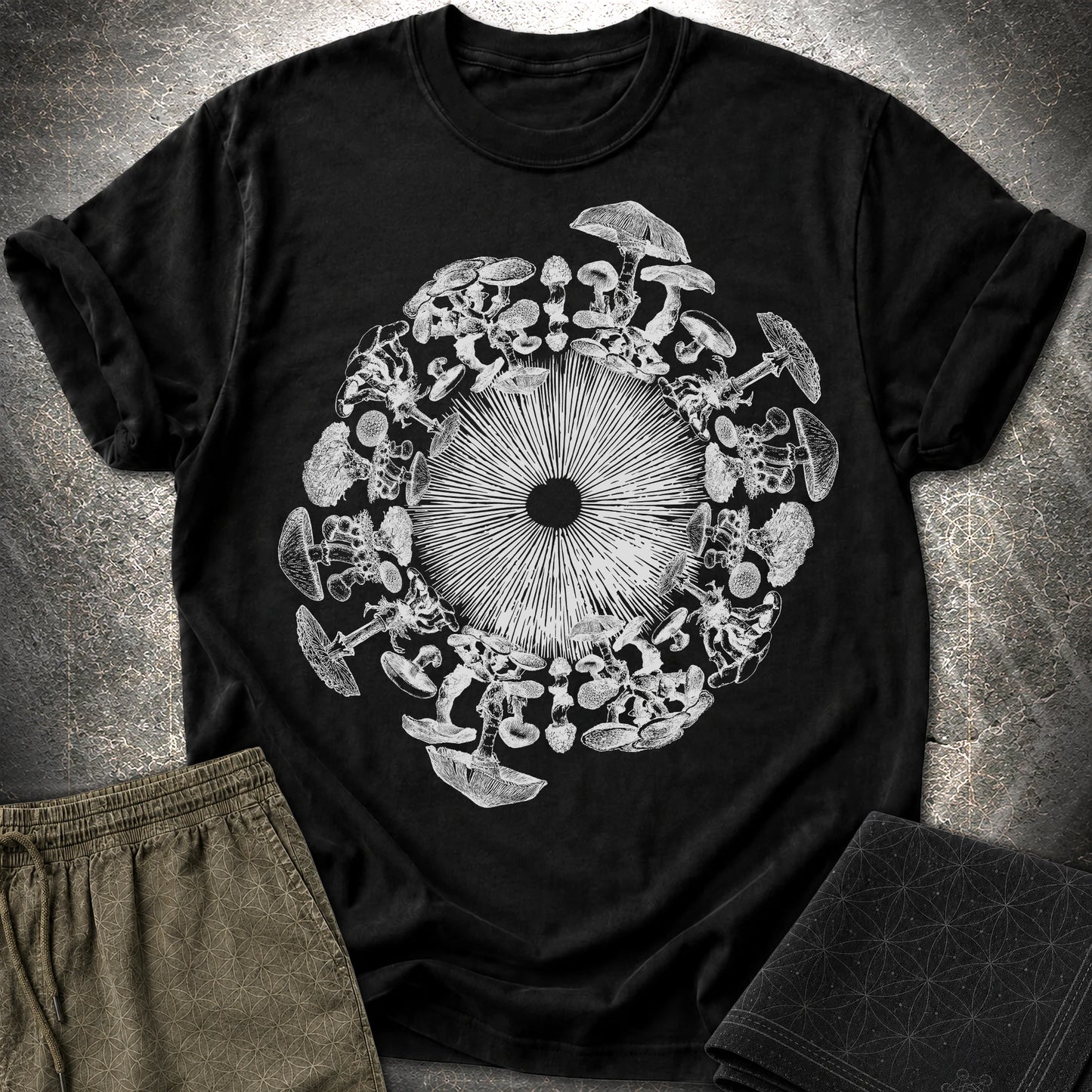 Mushroom Iris - Mushroom Iris T-Shirt - Black