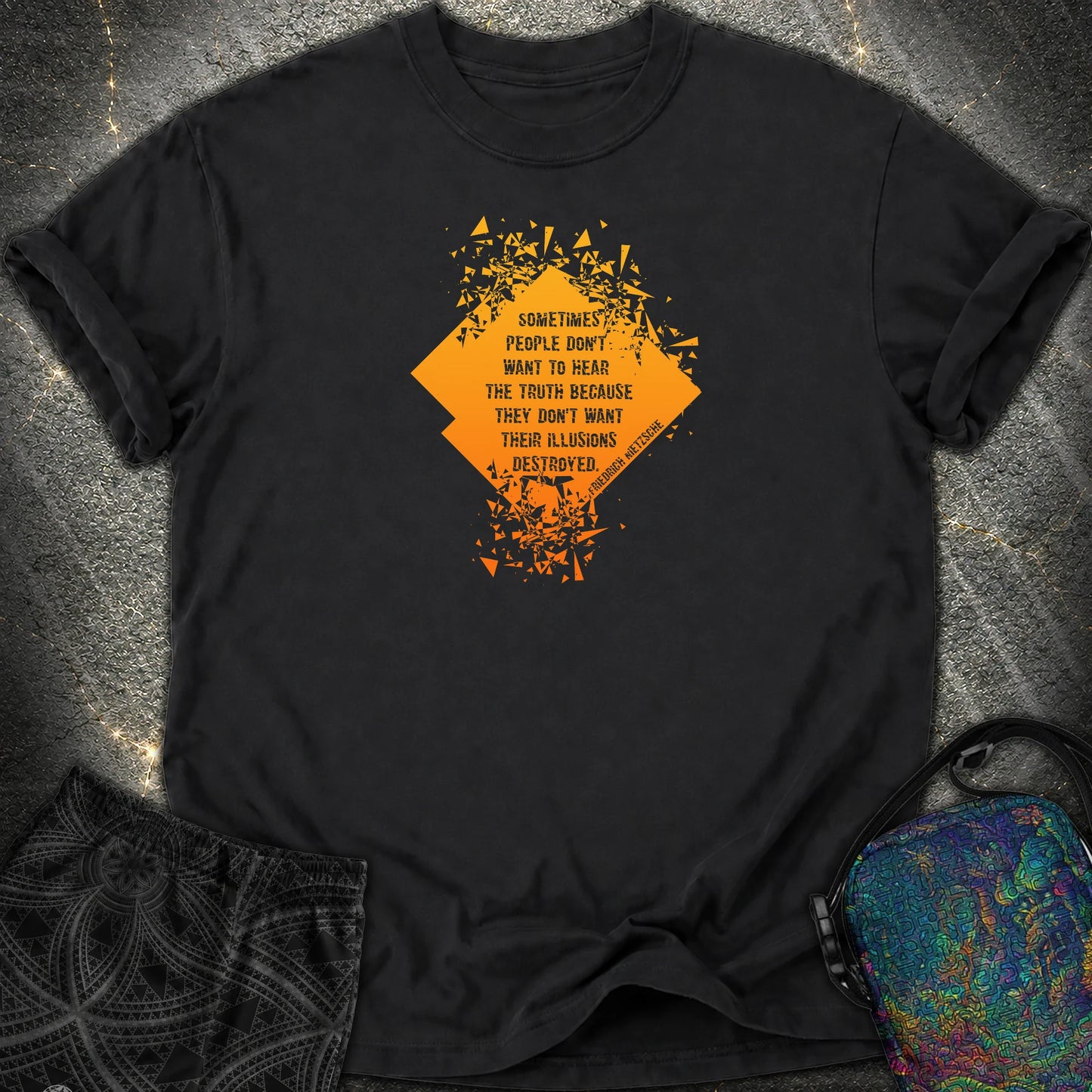 Friedrich Nietzsche Comfort T-Shirt - Friedrich Nietzsche Comfort T-Shirt - Black