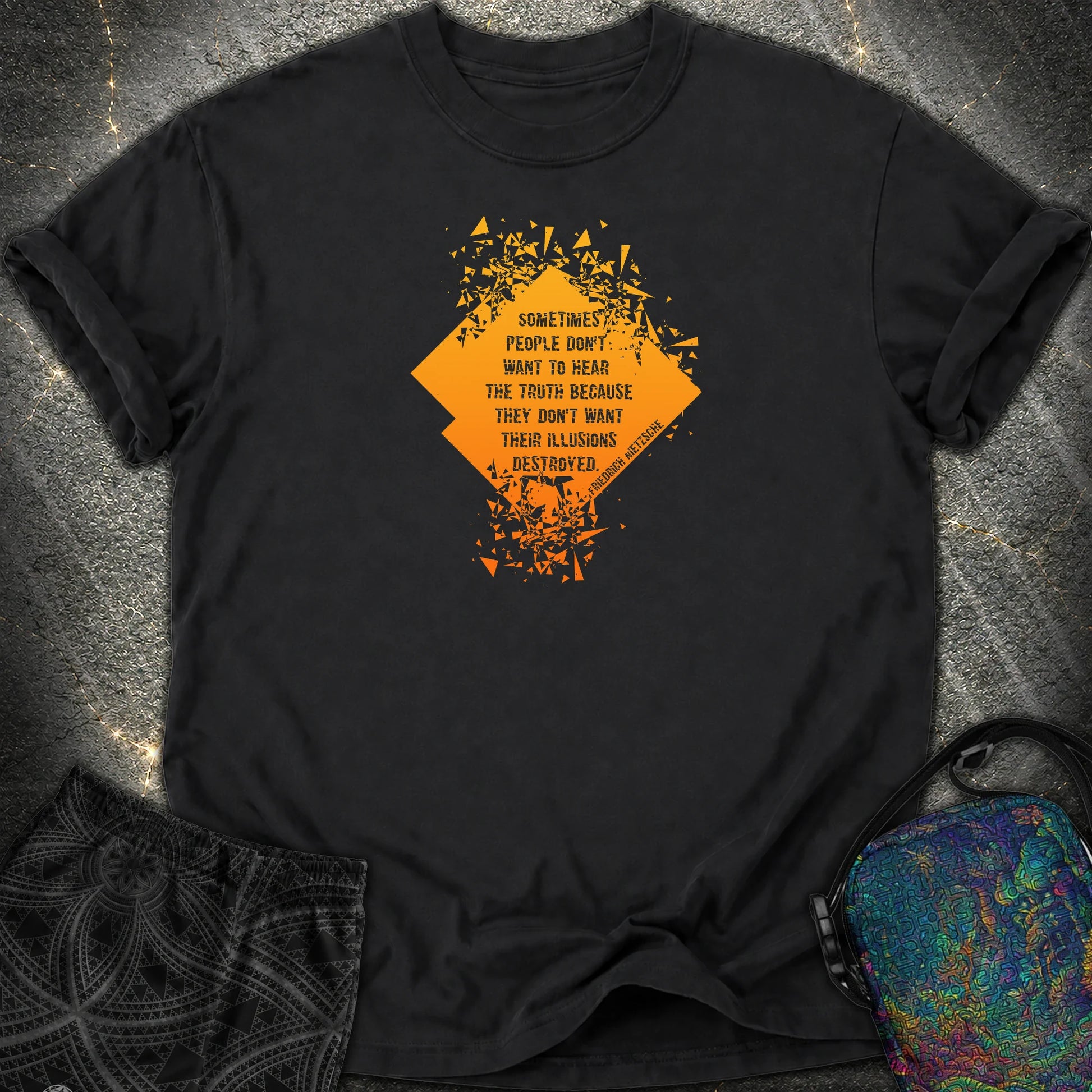 Friedrich Nietzsche Comfort T-Shirt - Friedrich Nietzsche Comfort T-Shirt - Black