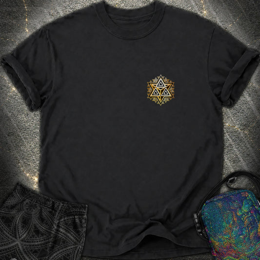 Sacred Gold Merkaba Comfort T-shirt - Sacred Gold Merkaba Comfort T-shirt - Black