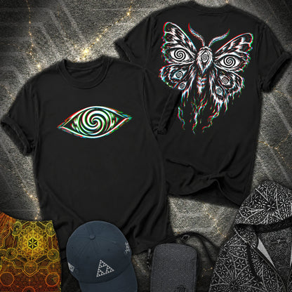 Hypnotic Eye Moth 2 Sided T-Shirt - Hypnotic Eye Moth 2 Sided T-Shirt - Black