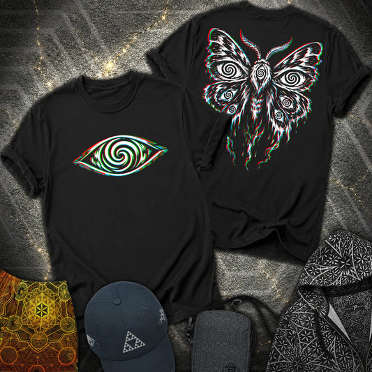 Hypnotic Eye Moth 2 Sided T-Shirt - Hypnotic Eye Moth 2 Sided T-Shirt - Black