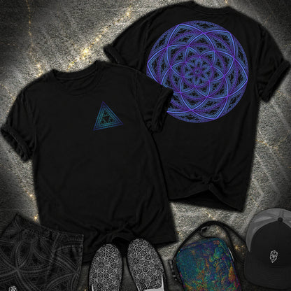 Sierpinski Seed Of Life 2 Sided Comfort T-Shirt - Sierpinski Seed Of Life 2 Sided Comfort T-Shirt - Black