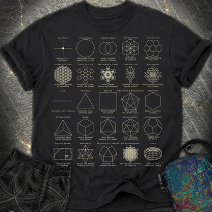 Updated! Sacred Geometry T-Shirt, Flower of Life Metatron’s Cube Merkaba Spiritual Comfort T-Shirt - Updated! Sacred Geometry T-Shirt, Flower of Life Metatron’s Cube Merkaba Spiritual Comfort T-Shirt - Black