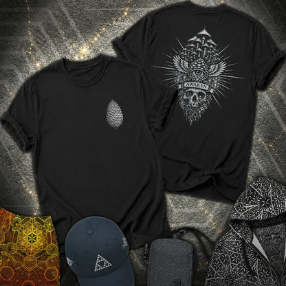 Mushroom Awakening 2 Sided T-Shirt - Mushroom Awakening 2 Sided T-Shirt - Black