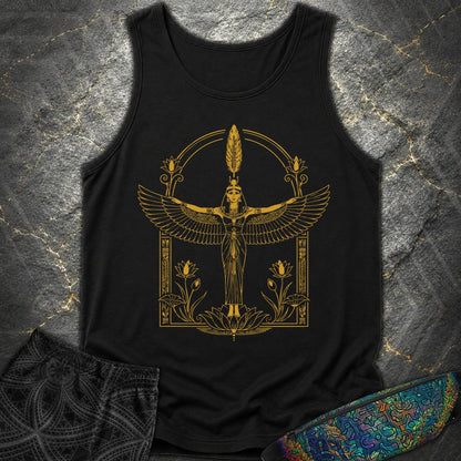 Winged Goddess of Sacred Balance - Winged Goddess of Sacred Balance Comfort Tank Top - Black