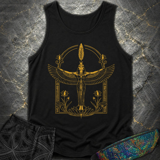 Winged Goddess of Sacred Balance - Winged Goddess of Sacred Balance Comfort Tank Top - Black
