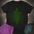 Flower of Life Serpent Womens T-Shirt