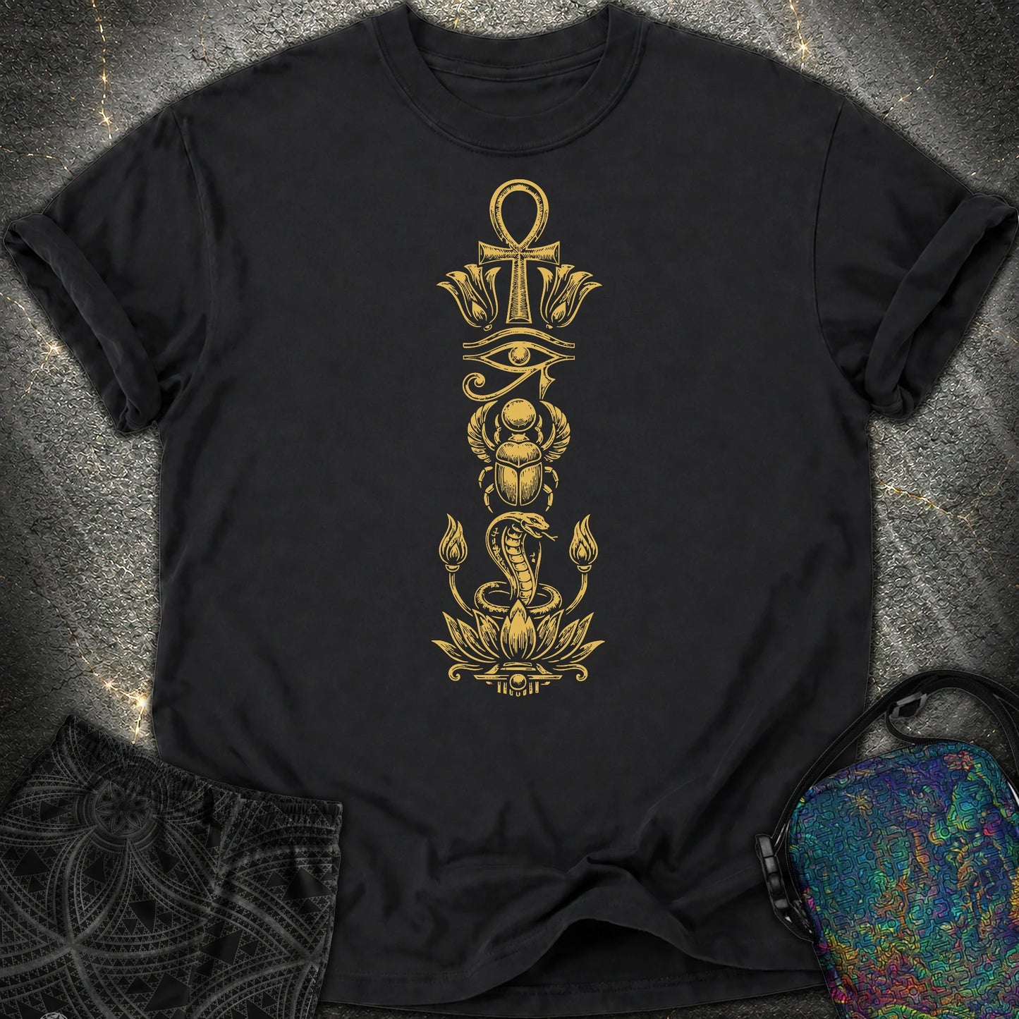 Ancient Egyptian Symbol Totem - Ancient Egyptian Symbol Totem Comfort T-Shirt - Black