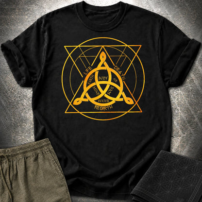Triquetra Celtic Symbol T-Shirt - Triquetra Celtic Symbol T-Shirt - Black