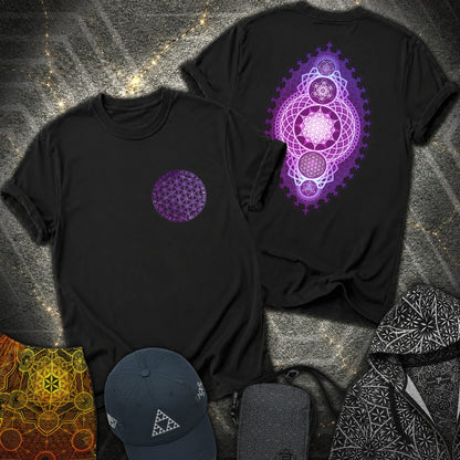 Fractal Sacred Geometry 2 Sided T-Shirt - Fractal Sacred Geometry 2 Sided T-Shirt - Black