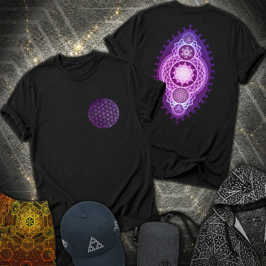 Fractal Sacred Geometry 2 Sided T-Shirt - Fractal Sacred Geometry 2 Sided T-Shirt - Black