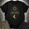 As Above So Below Sun Moon Colored T-Shirt