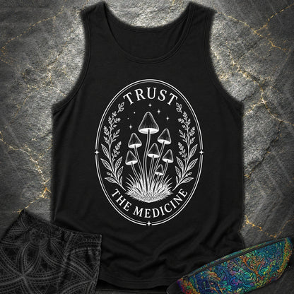 Trust The Medicine Mushroom Comfort Tank - Trust The Medicine Mushroom Comfort Tank - Black