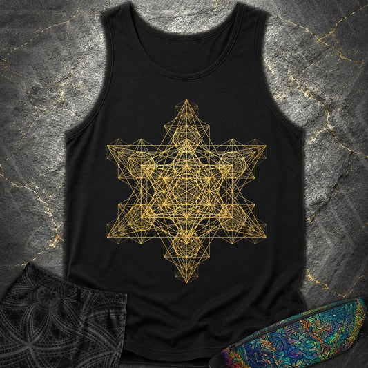 Metatron Fractal Star Tank Top - Metatron Fractal Star Tank Top - Black