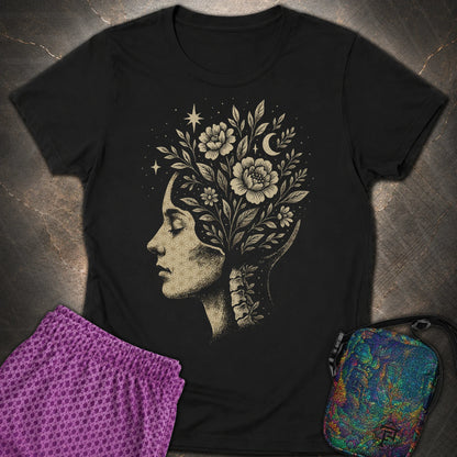Inner Garden T-Shirt - Inner Garden Womens T-Shirt - Black