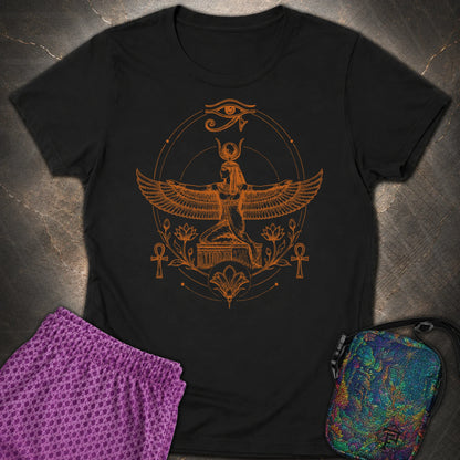 Winged Goddess of the Nile - Winged Goddess of the Nile Womens T-Shirt - Black