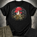 Fly Agaric Flower Of Life T-Shirt