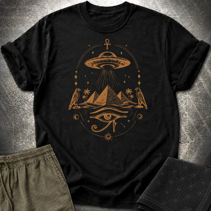 Starship Above the Sacred Pyramids - Starship Above the Sacred Pyramids T-Shirt - Black