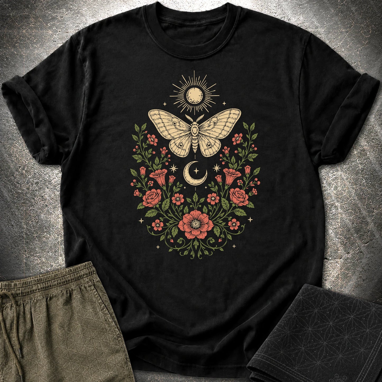 Sun Moon Moth - Sun Moon Moth T-Shirt - Black