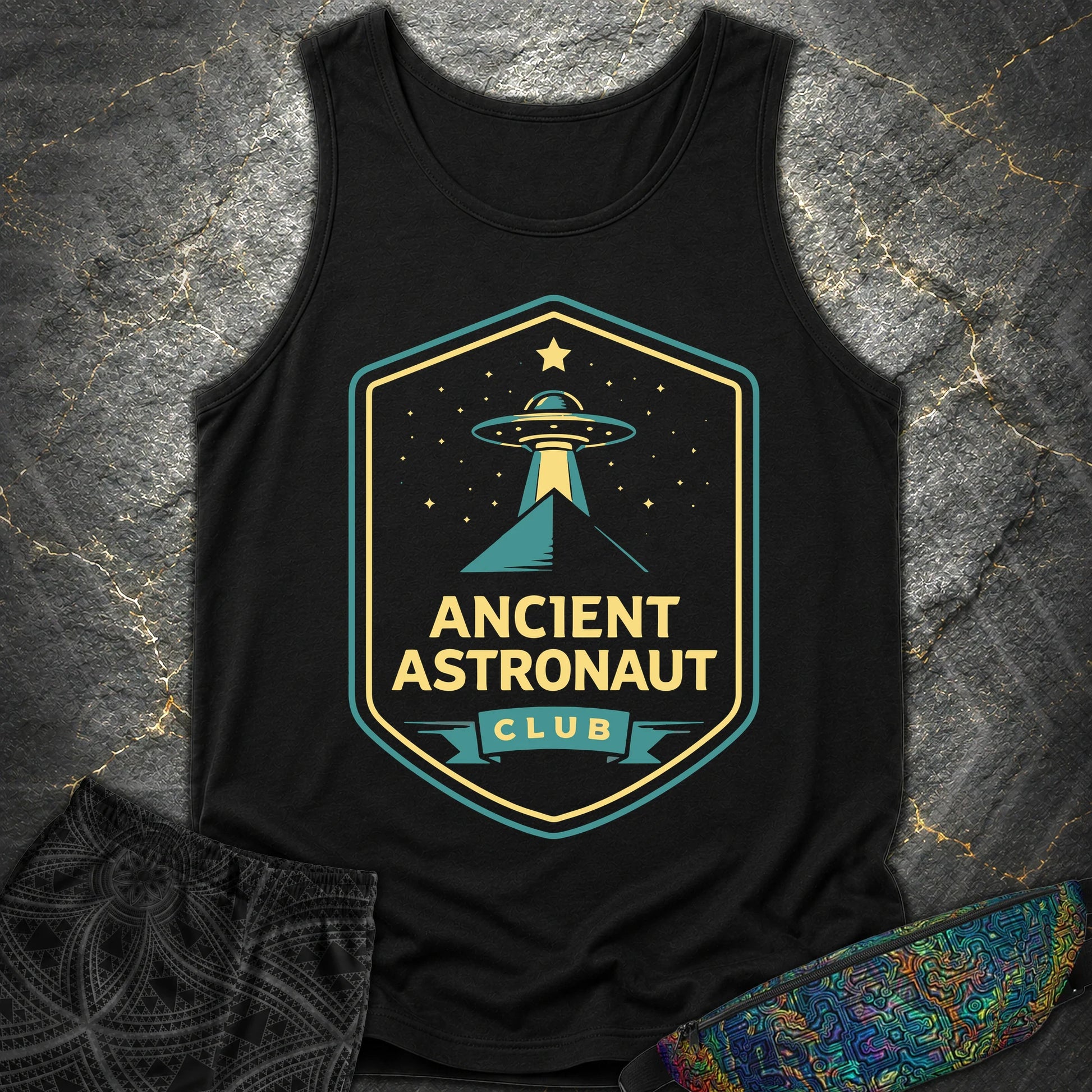 Ancient Astronaut Club - Ancient Astronaut Club Comfort Tank Top - Black