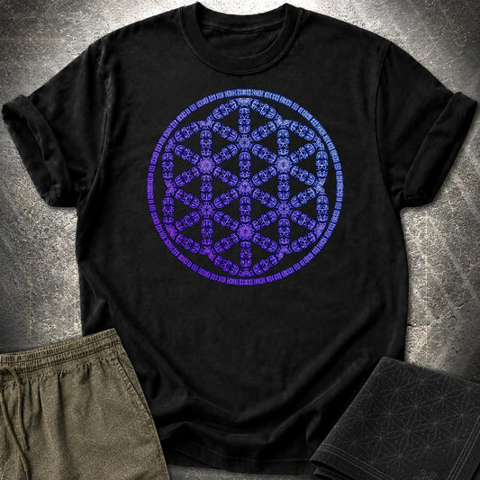 Seed Of Life Purple T-Shirt - Seed Of Life Purple T-Shirt - Black