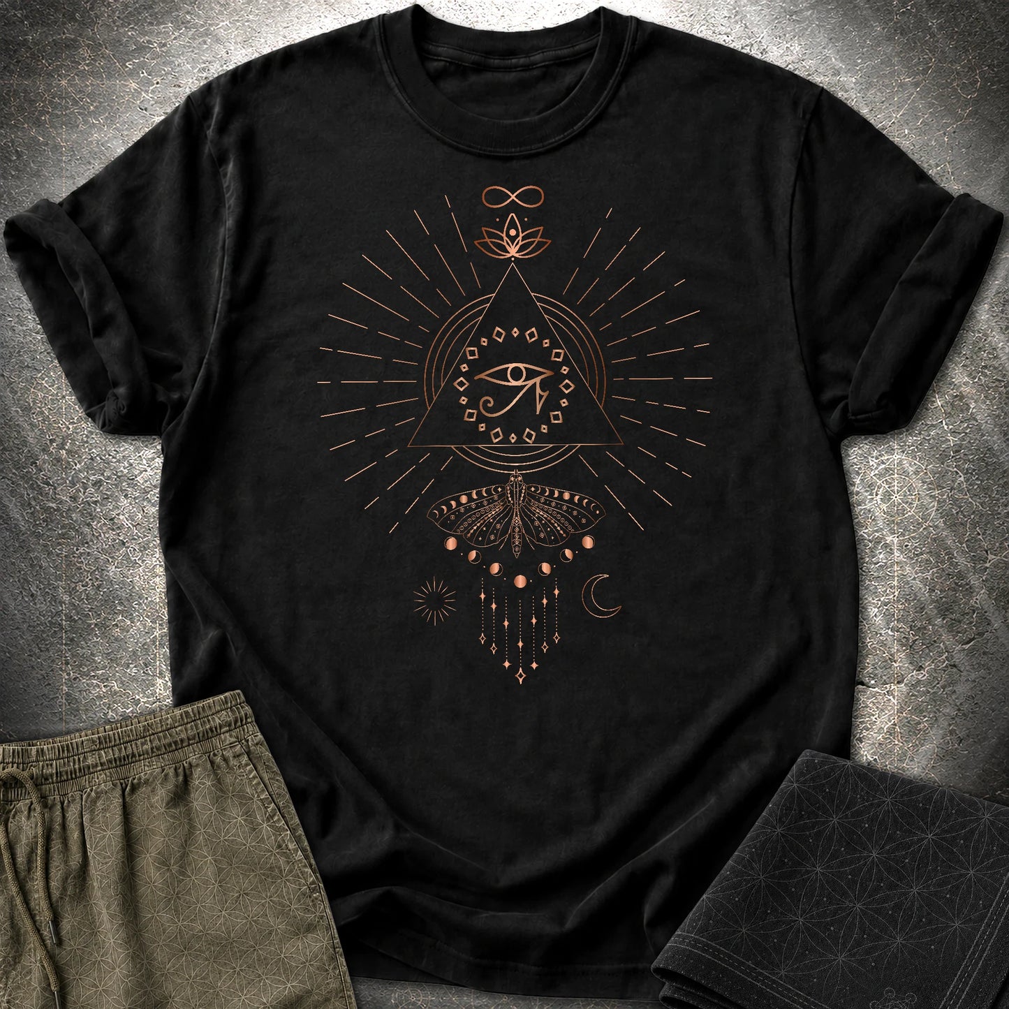 Ra Mystical Moth T-Shirt - Ra Mystical Moth T-Shirt - Black