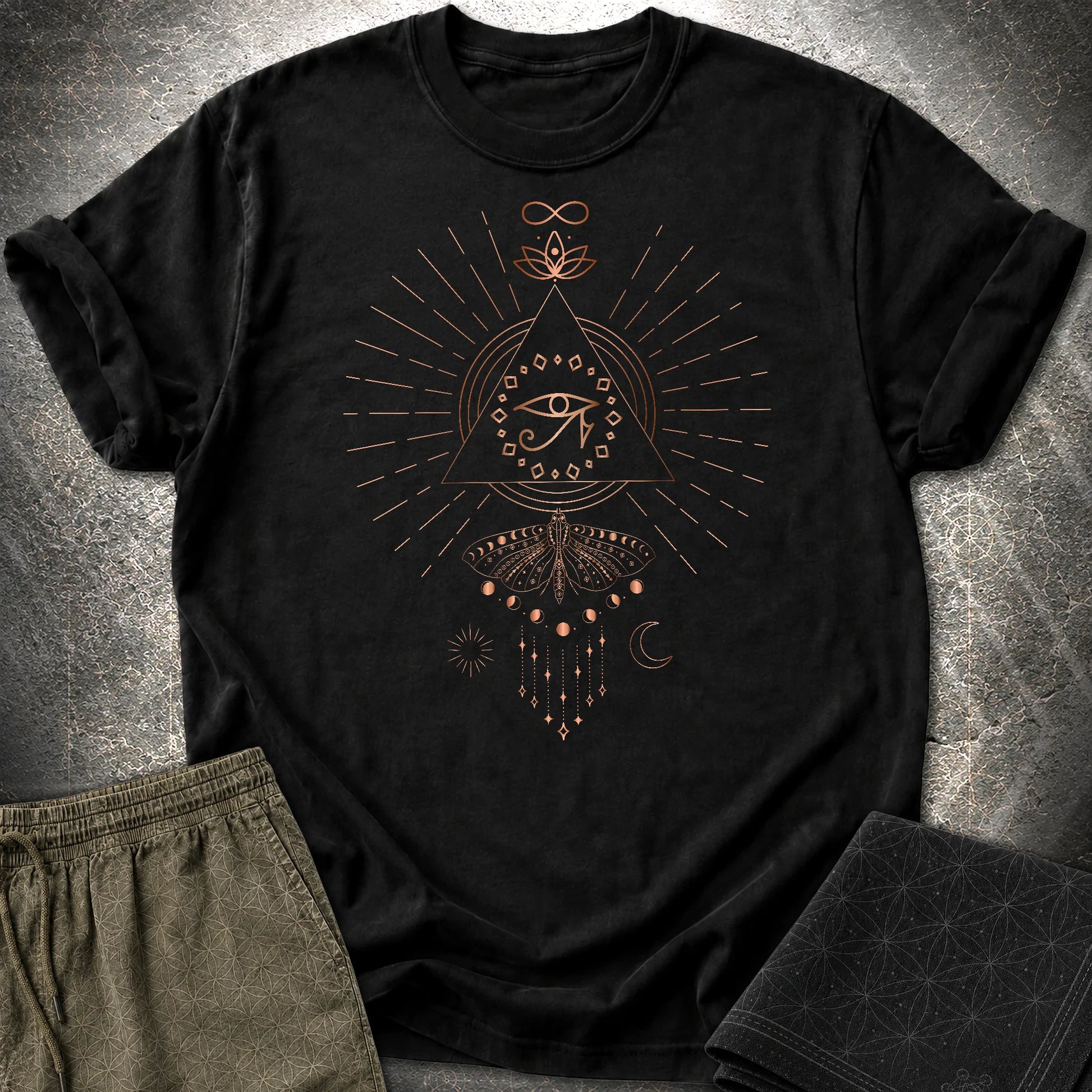 Ra Mystical Moth T-Shirt - Ra Mystical Moth T-Shirt - Black