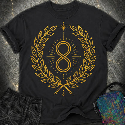 888 Infinity Wreath Unisex Comfort T-Shirt - 888 Infinity Wreath Unisex Comfort T-Shirt - Black