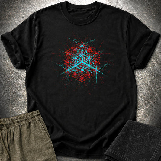 Geometric Glitch T-Shirt - Geometric Glitch T-Shirt - Black