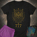 777 Mystic Owl Womens T-Shirt