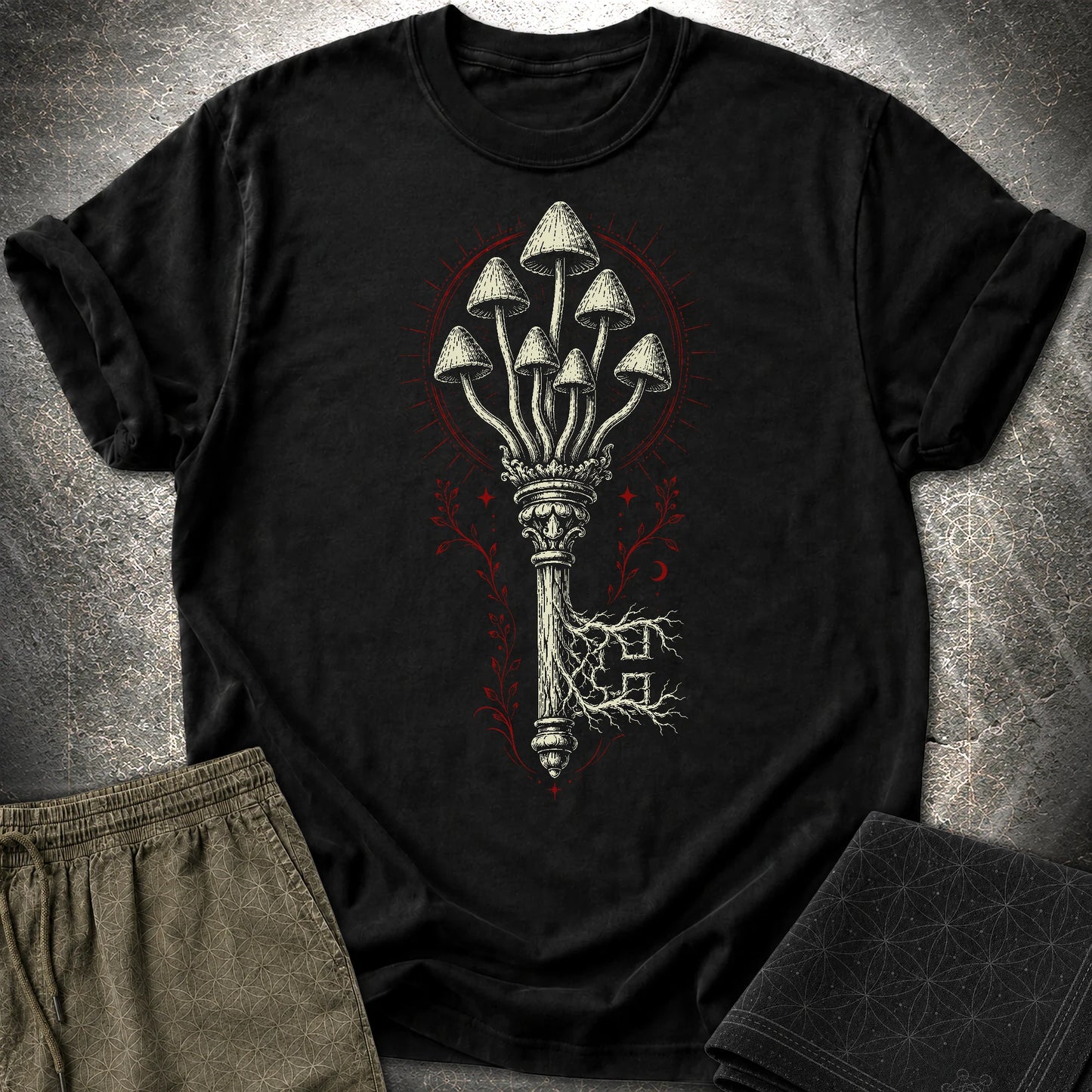 The Mushroom Key - The Mushroom Key T-Shirt - Black