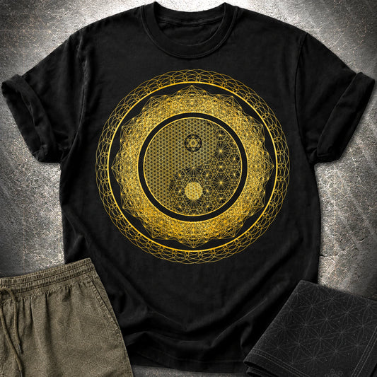 Yin Yang Gold T-Shirt - Yin Yang Gold T-Shirt - Black