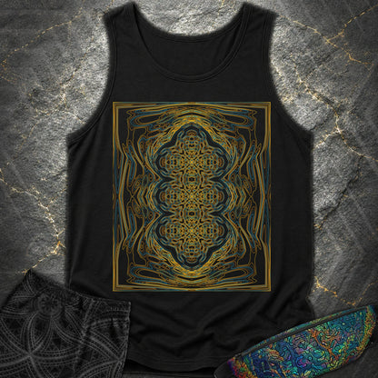 Kaleidoscopic Wave - Kaleidoscopic Wave Comfort Tank Top - Black