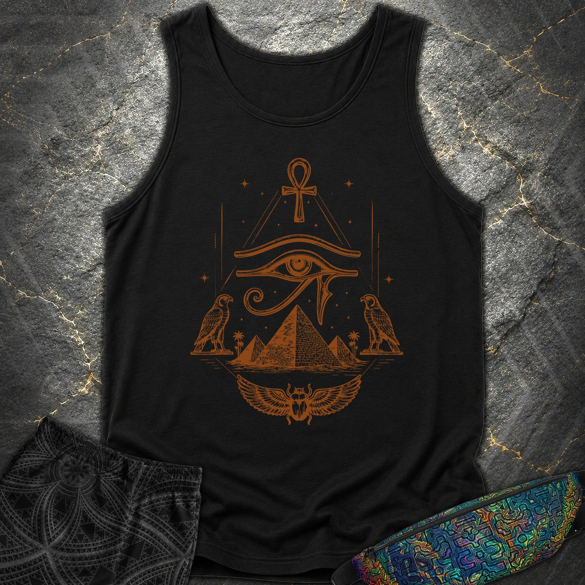 Eye Above the Ancient Pyramids - Eye Above the Ancient Pyramids Comfort Tank Top - Black