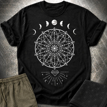 Inner Beauty Moon Phases T-Shirt - Inner Beauty Moon Phases T-Shirt - Black