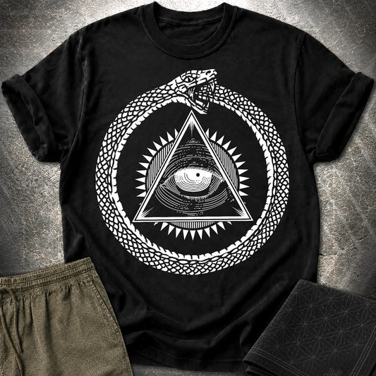 Eye Of Providence Ouroboros T-Shirt - Eye Of Providence Ouroboros T-Shirt - Black