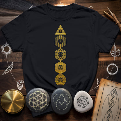 Platonic Solids Sacred Patterns T-Shirt