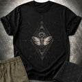 Third Eye Moth T-Shirt, Sacred Geometry Moth Shirt, Mystical Occult Graphic Tee