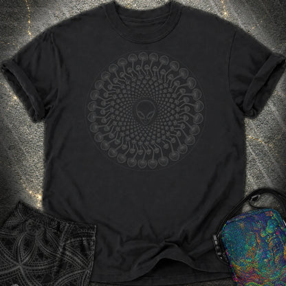 Alien Mushroom Spiral Comfort T-Shirt - Alien Mushroom Spiral Comfort T-Shirt - Black